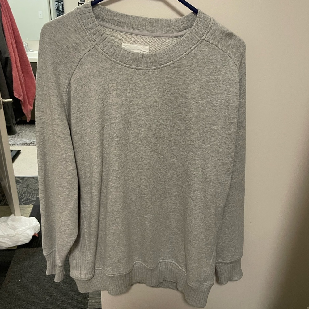 aerie grey oversized lounge crew